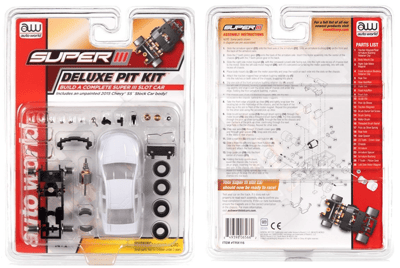 Recalled Auto World Super III Deluxe Pit Kit with 2015 Chevy SS Stock Car Body, Item# TRX 116, UPC Code: 8-49398-06566-2, Date Code: 06/15/23CH1