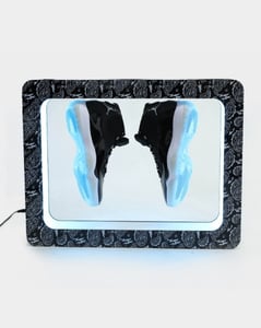 Recalled Culture King's Magnetic Levitation Sneaker Display 2 - black and white