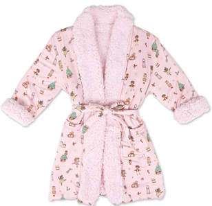 Recalled Bellabu Bear Children's Robe - Nutcracker Pink