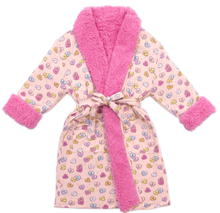 Recalled Bellabu Bear Children's Robe - Candy Hearts Pink