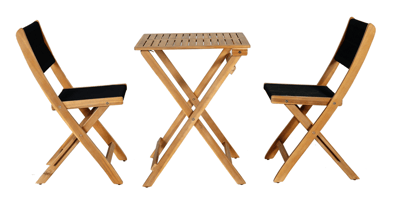 Recalled Foldable Bistro Set Chairs in black