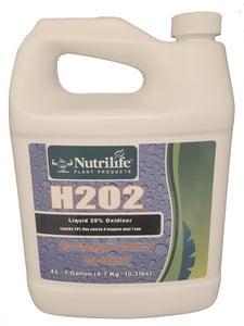 Nutrilife Plant Products one gallon/four liter bottle of hydrogen peroxide (H202) liquid 29% oxidizer