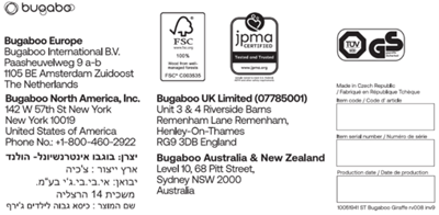 Location of item code on label