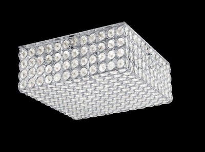 Kichler Krystal Ice ceiling fixture (square chrome finish)