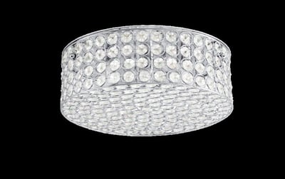 Kichler Krystal Ice ceiling fixture (cylindrical chrome finish)