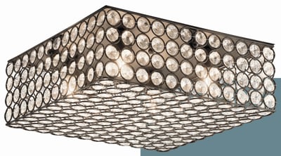 Kichler Krystal Ice ceiling fixture (square bronze finish)