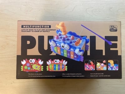 Front of the Package of the recalled Multifunctional Puzzle Crab Toy