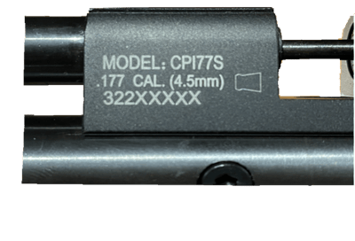 Recalled Crosman Model Number location on air rifle