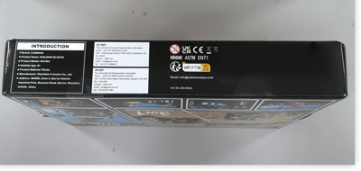 Recalled Cubimana Pirate Ship Building Set box (left side)