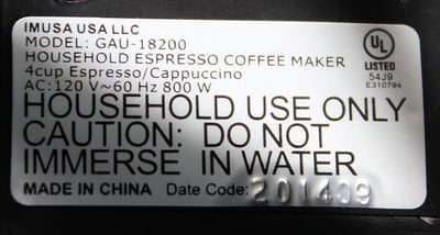 Model number and date code locations