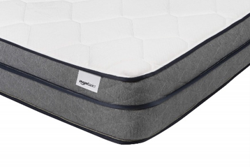 The Amazon Basics tag is located on the foot panel of the recalled mattress