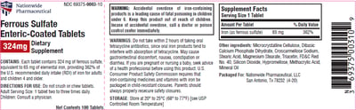 Close-up of product label