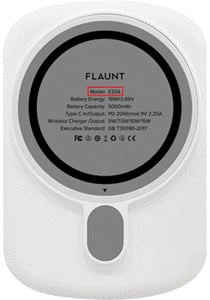 Label with model number (back of charger)