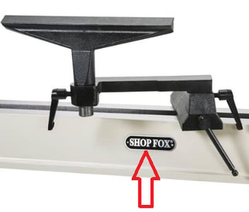 Recalled Shop Fox Wood Lathe – Logo location9