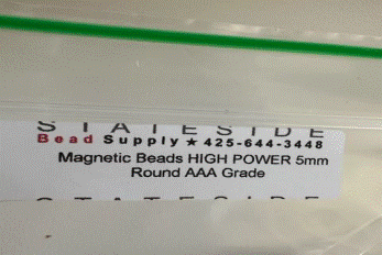 Recalled Magnetic Beads HIGH POWER 5mm AAA Grade (Magnetic Beads are sold on a strand in a plastic bag)