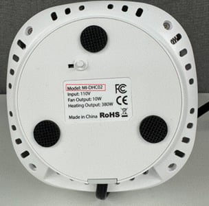 Label with model number