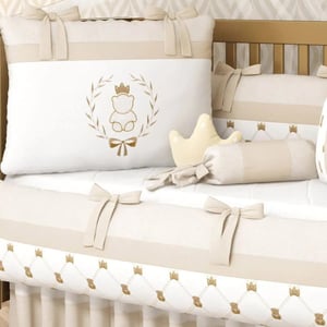 Recalled 7-Piece Straw Classic Teddy Bear Crib Bedding Set, 94200