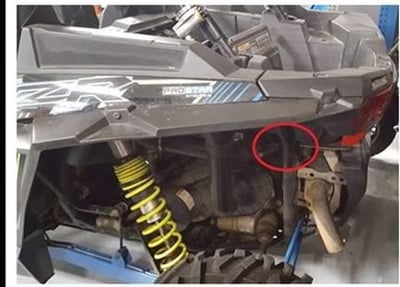 Recalled Polaris RZR Recreational Off-Road Vehicle VIN Location