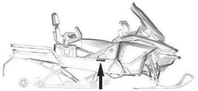 he (VIN) Vehicle Identification Number location in the right side of the tunnel underneath the seat location