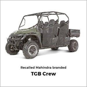 Recalled Mahindra TGB Crew
