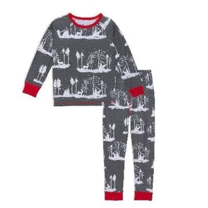 Recalled Deux Par Deux Children's Two-Piece Pajamas (Deer and Trees)