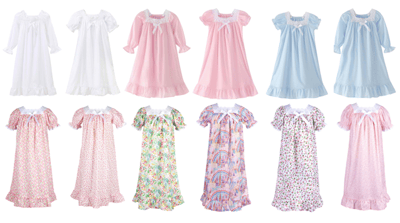 Recalled Nightgowns for Girls, Long Vintage Soft Cotton Sleepwear, Full Length Nightdress