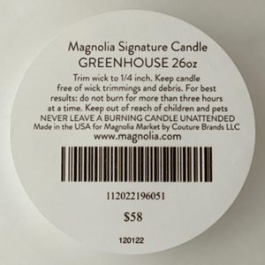 Batch Number 120122 on Bottom of Label