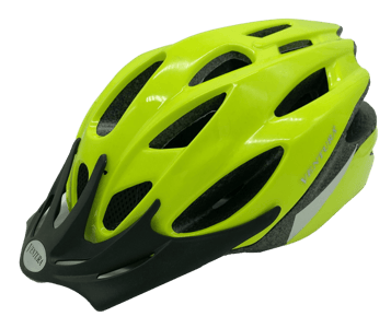 Recalled Ventura helmet model 731436 in neon yellow