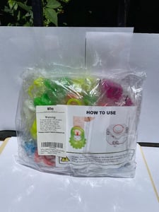 Packaging of the recalled LED Light-up Jelly Ring Toys (Front of Package)