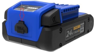 Location of USB-C charging port