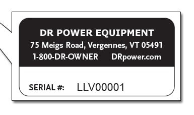 Recalled Pro leaf and lawn vacuum with serial number location