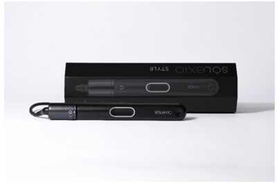 Recalled hair styler (gray) and packaging