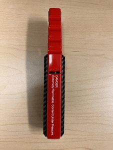 Recalled lighter warning label "DANGER: Extremely Flammable, Content Under Pressure"