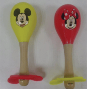 Recalled Primark "DTR M&M Maracas" baby rattles