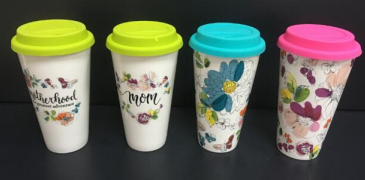 Michaels Celebrate It™ ceramic travel mugs