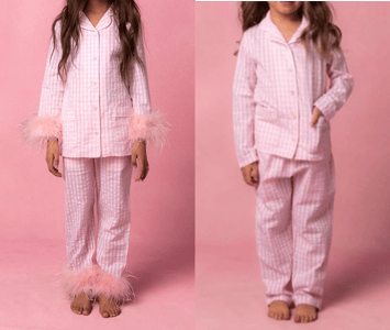 Recalled Mini Camille Pajamas with and without Feathers