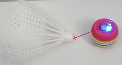 Recalled Misco Sports Badminton Toy (Shuttlecock with Button Cell Battery)