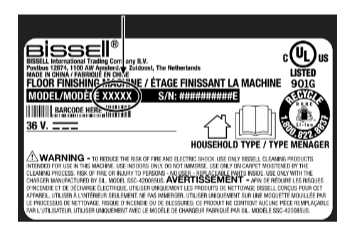 Location of model number