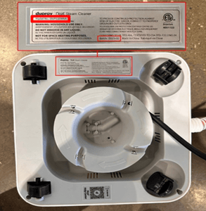 The Model Number and Batch/Date Numbers are located on the rating label, which can be found on the bottom of the cleaner