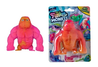 Recalled Orb Funkee Monkee Mega Orange and Packaging (part of assortment Model 41929)