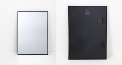 Recalled Origin 21 Rectangle Black Framed Wall Mirror (front and back)