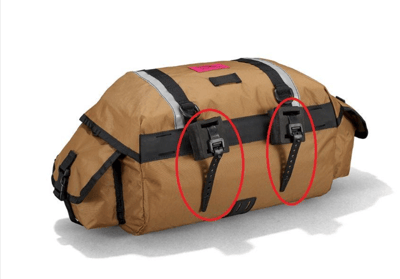 Recalled 9" Strap on a Swift Bicycle Bag