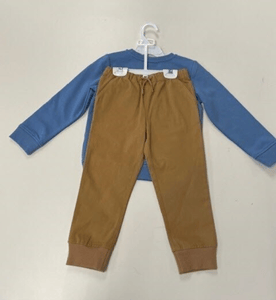 Recalled Pants with Blue Crewneck Top