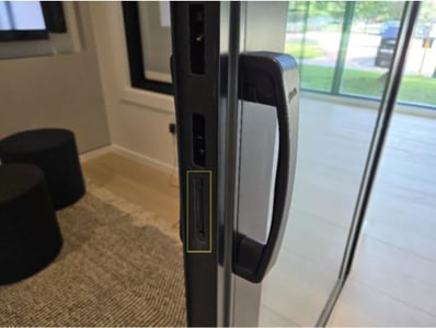 Door's locking panel sensor location