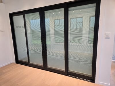 Motorized shades on Pella Lifestyle sliding door