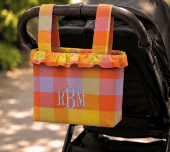 Recalled plaid check stroller bag