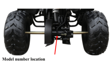 Model number location