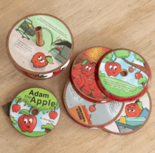 Recalled Adam the Apple children's stackable toy - pieces
