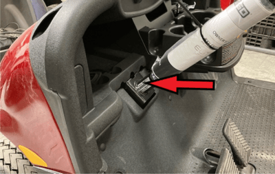Location of the serial number on the steering column