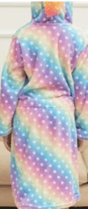 Recalled Children's Robe: White Dots Blue Tie-Dye